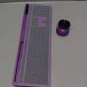 2.4GHz Silent USB Wireless Keyboard and Mouse Combo - Full-Size Keyboard with Phone Holder and Mouse for Computer, Desktop and Laptop (Purple)