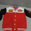 Disney Marvel Spider Man Bomber Jacket Toy Story Cars Mcqueen Varsity Cardigan Lightweight Coat Snap Button Sweatshirts 2-13Y (Red)