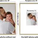 Americanflat 18x24 Poster Frame with Polished Plexiglass - Use as 8x10 Frame with Mat or Display 18x24 Photo Without Mat - Streamline Collection - Thin Border Picture Frames for Wall - Gold