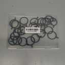 24 Packs Black Metal Curtain Rings with Eyelets, 1.25 inch Inner Diameter Drapery Rings Apply for Curtain Rods(Fits Up to 1-Inch Rod)