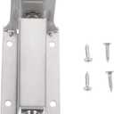 Stainless Steel Kickdown Door Stopper, Adjustable Door Holder for Bottom of Door, Heavy Duty Door Stop with Foot Release, Practical and Design, Silver Finish