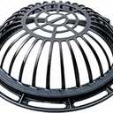 18in Ductile Iron Atrium Drain Grate, Dome Overflow Relief
Bolted Base, Cast Iron Round Drain Cover, Anti-Clog Anti-Theft, Heavy Duty Outdoor Drainage, For Garden Yard Lawn