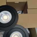 POPANU Recessed Lighting 6 inch - 12W Gimbal Light Eyeball Sloped Ceiling Recessed Spotlight 1300lm Black Trim 90 Tilt Swivel Soffit Wafer Lights 5CCT Adjustable Indoor Dimmable Black 6 inch 6 Pack