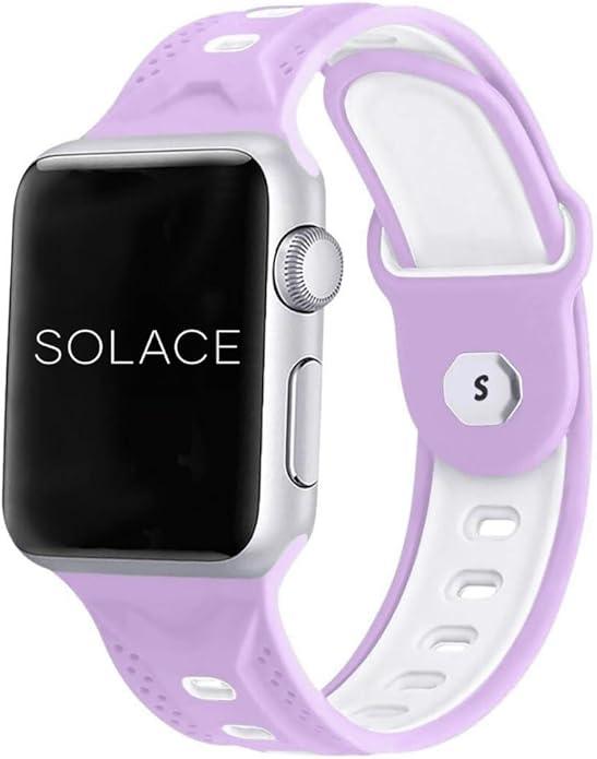 Solace Band Geo Watch Band - Soft Silicone Breathable Sporty Watch Bands Compatible with Apple Watch Band 38mm 40mm 41mm 42mm 44mm 45mm for Men and Women Replacement Wristbands for iWatch SE Series 7/6/5/4/3/2/1 Bands 