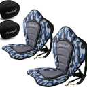 Universal Deluxe Kayak Seat Cushion with Storage Bag for Kayak,Padded Boat,SUP,Canoe,Fishing Boat,Seats with 4 Adjustable Straps (2 Pack Blue)