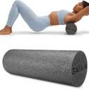 Gaiam Restore Foam Roller for Muscle Massage - Deep Tissue Muscle Massager for Sore Muscles & Stimulation - Total Body Pain Relief, Back, Neck, Foot, Calf, Leg, Arm (18 Inch and 36 Inch)