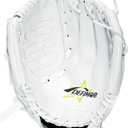 Baseball Glove, Softball Mitt, Softball Glove Youth Baseball/Softball Glove for Kids TeeBall Youth Adult Beginner Play & Training, Baseball Mitt Infield Mitts Left Hand Glove (10.5"| Ages 5-9, white)