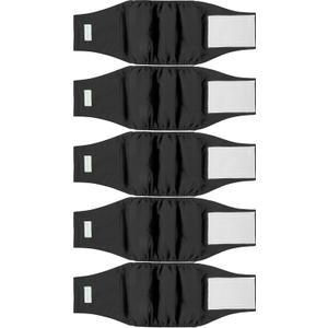 wegreeco Small Dog Diapers Male,Reusable Belly Bands for Male Dogs,Washable Doggie Puppy Male Diapers Wraps,Medium Large Size (5 Pack Small, Black)