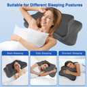 Pain Relief Cervical Pillow for Neck Support, Adjustable Ergonomic Pillow Cozy Sleeping, Odorless Orthopedic Memory Foam Pillows, Contour Bed Pillow for Side Back Stomach Sleeper