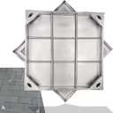 28x28 Invisible Stainless Steel Manhole Cover and Frame for 24" Corrugated Pipe - B-Class 28100 lbs Square Driveway Septic Tank Lid with Base, Metal Inspection Well Cover (True 25.6" ISL)