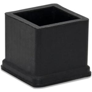 Flyshop 20 Pieces 25 x 25mm Rubber Chair Leg Caps Square, Non-Slip Protective Caps for Chair Legs, Floor Protectors Noise Reduction, Durable Foot Covers, Black Furniture Feet Gliders