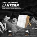 2 in 1 Camping Lantern Flashlights, DIBMS 2-Pack LED USB Rechargeable Hanging Power Bank Waterproof Light for Camping Hurricanes Emergency Power Outages Indoor Outdoor
