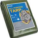 GUARD SHIELD Heavy Duty Tarp 6x8 Feet Green Multi Purpose Thick Waterproof Poly Tarp Cover 10mil