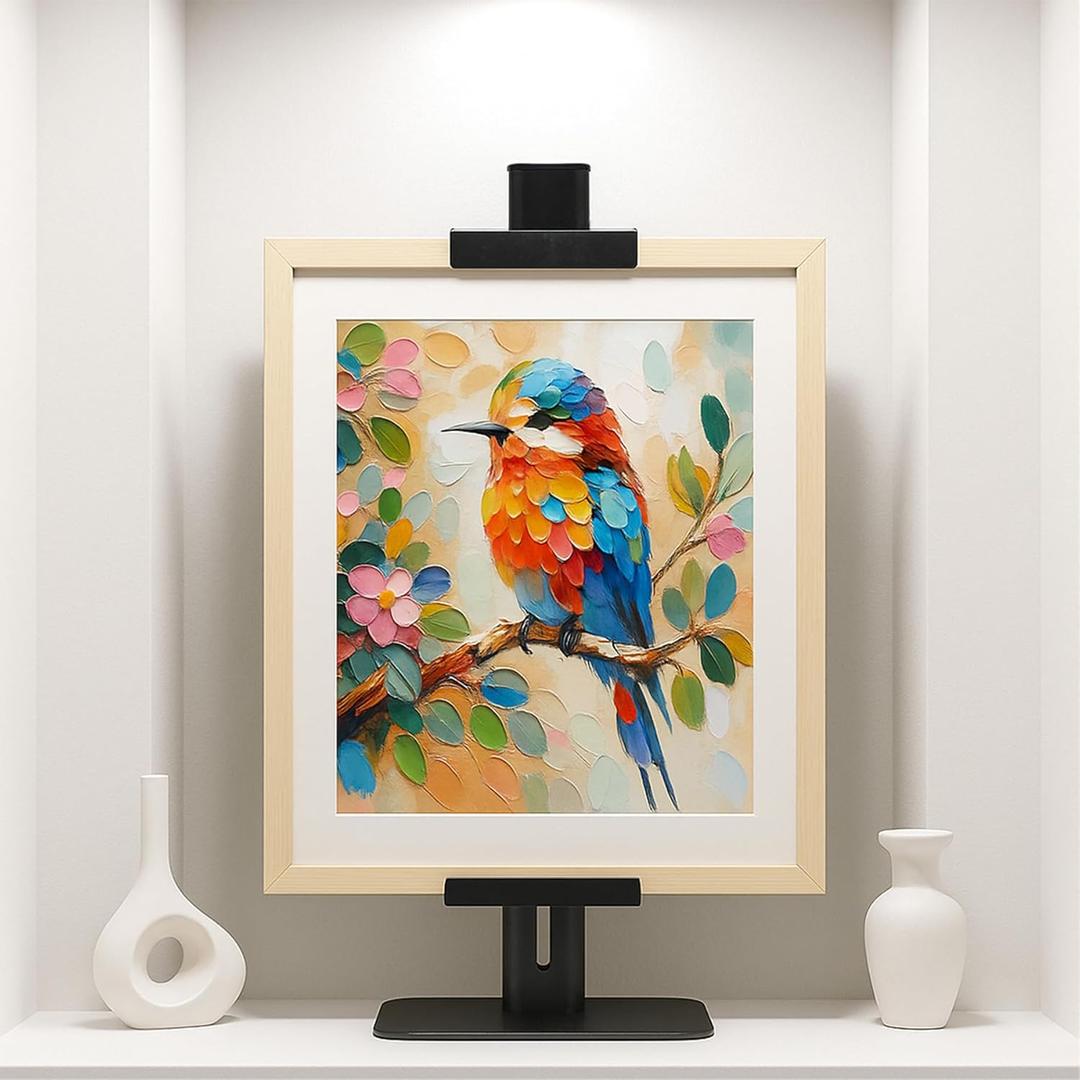 Adjustable Tabletop Easel Stand, Adjustable Metal Picture Frame Holder Stand for Display Up to 24" H, Desktop Art Display Stand for Painting, Photos, Canvas, Signs, Books