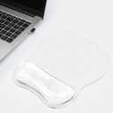 Gel Wrist Rest for Mouse,Ergonomic Mousepad with Clear Cushioned Palm Rest,Gel Mouse Pad with Wrist Support,Small Desk Mat,Office Desk Work Accessories for Women,Carpal Tunnel Relief (B-Clear)