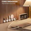 2 x 12 Pack Cord Organizer Holder,with a 8 mm (0.32 inches) Diameter, Accommodates Most Cables,Featuring a 360 Rotating Shaft,Cable Management Clips,for Home,Office,Car,Desk,Nightstand