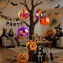 BABORUI 3D Unfinished Wood Fall Crafts for Kids Adults Toddlers, Wooden Pumpkins for Craft with Glow in The Dark Paint, DIY Pumpkin Painting Kit for Halloween Decorations