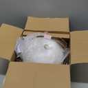 Coucrek Floor Lamp, LED Standing Lamps with White Plastic Shade, Corner Floor Lights for Living Room Bedroom, Rotary Switch, Bulb not Included, Gold