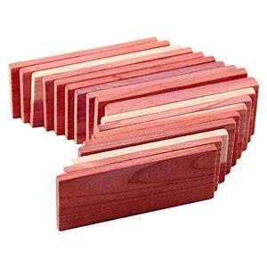 Cedar Space Cedar Blocks for Closet Storage,100% Aromatic Red Ceder Blocks Cedar Planks Chips 16pcs for Closet Drawers 100% Natural Wood Chips