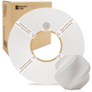 Bamboo Lab 1.75MM PLA Matte Filament High Speed Printing with RFID 1KG +/- 0.03mm Eco Friendly 3D Printer Filament for Bambu Lab P1P/P1S/X1C/X1/A1/A1 Mini (Without Spool) (Ivory White 11100)