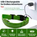 Light Up Dog Collar – Reflective, Adjustable & Rechargeable Electronic Glow Pet Collars – Bright, Comfortable, High Visibility LED Dog Collar for Night Safety, Outdoor Walk, Flashing Fun, Green, Small