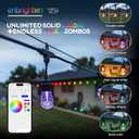 Enbrighten Vibe Vintage Outdoor String Lights Gen 2, 48ft, 24 RGBWIC Acrylic Bulbs, Weatherproof, Perfect for Gameday, Holidays, and More, Smart App Control, Compatible with Alexa, Google Home, 86128