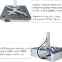 Coret Projector Drop Ceiling Mount, Universal Hanger Wall Mount Shelf Holder, Adjustable Height Pole Mount for Epson Optoma Benq, Holds up to 33 lbs (White)