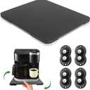 Appliance Slider 360° Rolling Tray for Coffee Maker Bamboo Coffee Pot Slider Tray Countertop Rotation Sliding Tray with Wheels, Small Appliances Mat Easily from Under the Cabinet Black(13.9"x11.6")