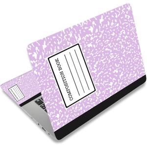 Laptop Decal Sticker Skin Cover, 11.612" 13" 13.3" 14" 15" 15.4" 15.6 inch Laptop Netbook Vinyl Skin Sticker Cover Art Notebook PC Protector (2 Wrist Pad Included), Purple Composition Book