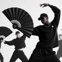 2 Pack 13 Inch Clack Popping Line Dancing Fans Boots on The Ground Large Foldable Clacking Hand Fan Make Sound for Dance Rave (Slay)