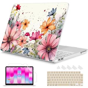 Mektron Case for 2026 MacBook Neo 13-inch A18 Pro chip A3404 Laptop Cover with 13-inch (Diagonal) Liquid Retina Display+ Keyboard Cover+ Screen Protector, Colorful Floral
