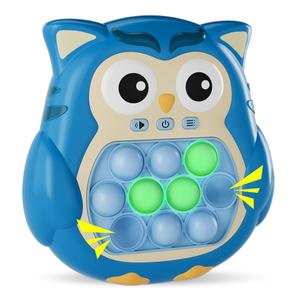 Fast Push Pop Fidget Light-Up Toy for Kids 4-14, Sensory Game for Autism, Boys and Girls - Blue Owl