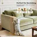 Wooden Couch Corner Cat Scratcher with Sisal Scratching Mat, Couch Cat Scratch Protector with Adjustable Buckles, Couch Corner Protectors for Cats, Cat Scratch Furniture Protector for Sofa