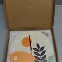 Wall Clock, 10 Inch Silent Non-Ticking Home Kitchen Decor, Battery Operated for Bathroom Bedroom Living Room Office(Abstract Minimalist Botanical)