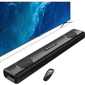 100W Sound Bar for Smart TV, 2.2 ch Soundbar with Bluetooth 5.3/ARC/Opt/AUX Connect, Surround Sound System for TV with 4 Speakers, Home Audio Surround Sound System for TV PC Projector