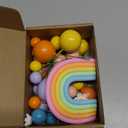 38 Pcs Rainbow Cake Topper with Daisy Balls Cake Topper, Pastel Cupcake Toppers Cake Decorations for Birthday Wedding Party Supplies