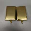 Christmas Stocking Holders for Mantle Set of 2, Heavy Weighted Metal Stocking Holders Hangers Low Profile Stocking Hooks Bases for Fireplace Table Xmas Holiday Party Decoration, Gold