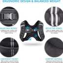 Henkelion Weighted Vest Weight Vest for Men Women Kids Weights Included, Body Weight Vests Adjustable for Running, Training Workout, Jogging, Walking (8 lbs, Black)