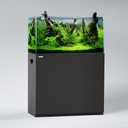 LANDEN Aquarium Stand and Cabinet, for up to 44Gal Tank, Fish Tank, Nano Foam Leveling Mat Included, Contemporary and Simple Design, Wooden Matte Black Painted(Stand Only) W35.5xD17.7xH31.49inches