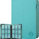 Trading Card Binder with 9 Side Loading Pocket Card Album Hold Up to 540 Cards PU Card Collection Binder, Collectible Albums Card Folder for MTG, TCG, Sports Cards9-Cyan