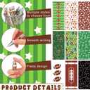 Football Stationery Set Football Lover Gifts 0.5mm Ballpoint Pens,Pencil Bag,Stickers for Office School Supplies Gifts
