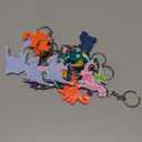 Junkin 30 Pcs Dragon Key Ring Keychain Dragon Party Favors PVC Keychains for Women Men Birthday Party Car Handbag Gift