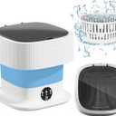 Portable Washing Machine, 16L Small Compact Laundry Washer with Spin Dry, Mini Foldable Tiny Lavadora Portatil for Baby Clothes, Underwear, Socks or Small ltems, Apartments, Travel, Dormitory, Blue