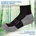 Diabetic Socks for Men,6 Pairs Ankle Mens Diabetic Socks,Diabetic Neuropathy Socks for Men Size 9-12/10-13/13-15.