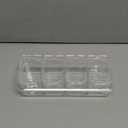 Clear Seasoning Box, 4 Pieces Acrylic Seasoning Rack Spice Jars with Spoons,Storage Container Condiment Jars - Cruet with Cover