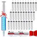 Arrowbash 49 Pcs Nurse Graduation Party Supplies Include 2 oz Drink Syringes Congrats Nurse Tag Red Ribbon CNA Week Appreciation Gifts for Class 2026 Graduation Decorations RN Themed Party Favors