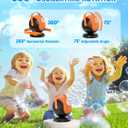 Halloween Bubble Machine, Bubbles Blower for Kids, Toddlers - 360 Rotation, 75 Adjustment, with LED Light - Bubble Toys Gifts for Boys, Girls, Outdoor, Birthday, Party (Black+orange)