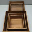 6 Pack Wooden Buffet Risers Rustic Wood Cupcake Stand Catering Supplies Buffet Display with Mini Signs Food Risers for Buffet Table Dessert Display Stand for Home Decor Party Wedding Birthday