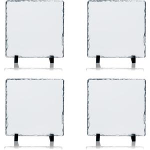 4Pcs 7.52x7.52 Square Sublimation Slate w/Holder