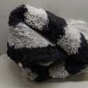 Meralax Area Rugs for Living Room Bedroom, Machine Washable 5x8 Feet Soft Fluffy Shaggy Rug, Grey and Black Stripe Indoor Floor Carpet for Boys, Dorms, Nursery Rooms, Home Decor Aesthetic